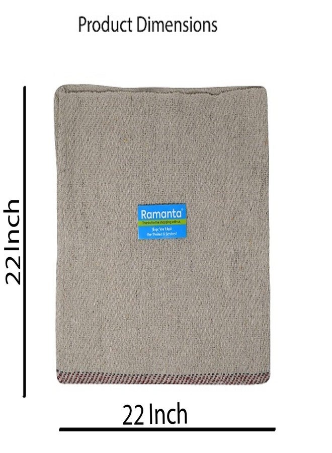 Ramanta Cotton Floor Cleaning Cloth (Pocha) for Mopping, Car, Blackboard, Fan, Desk, Sweeping Cloth, Dusting Reusable & Washable Mop 22 x 22 Inch (Pack of 2, Off-White, Large Size) - Image 2
